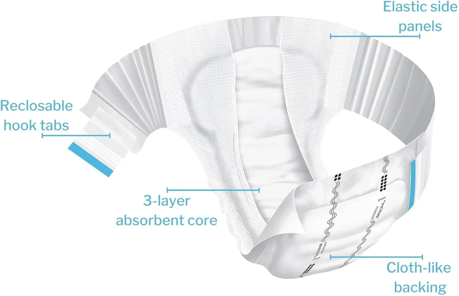 MoliCare Premium Incontinence Brief, 10D - Heavy Absorbency Adult Diaper with Refastenable Tabs - Unisex, Size Large, 14 Count, 4 Packs, 56 Total