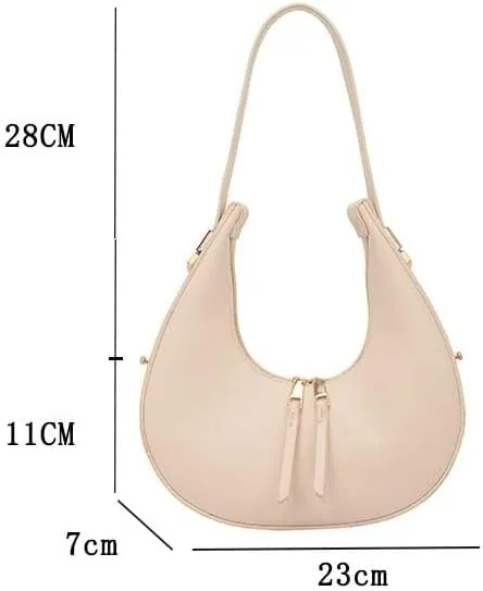 Molodo Small Shoulder Bag for Women Trendy Crescent Handbag Retro Underarm Bag Shoulder Clutch Purse for Daily Use
