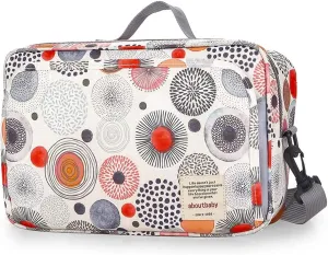 MOMIGO Baby Diaper Caddy Bag - Diaper Caddy Tote Baby Stroller Bag Nursery Storage Bin for Diapers, Wipes & Toys Mini Diaper Bag for Outdoor (Circular)