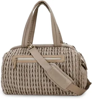 MOMIGO Baby Diaper Tote Bag - Large Size Multifunction Travel Crossbody for Mom, Bohemia Style Maternity Baby Changing Bags with Portable Changing Pad (Brown（B）)