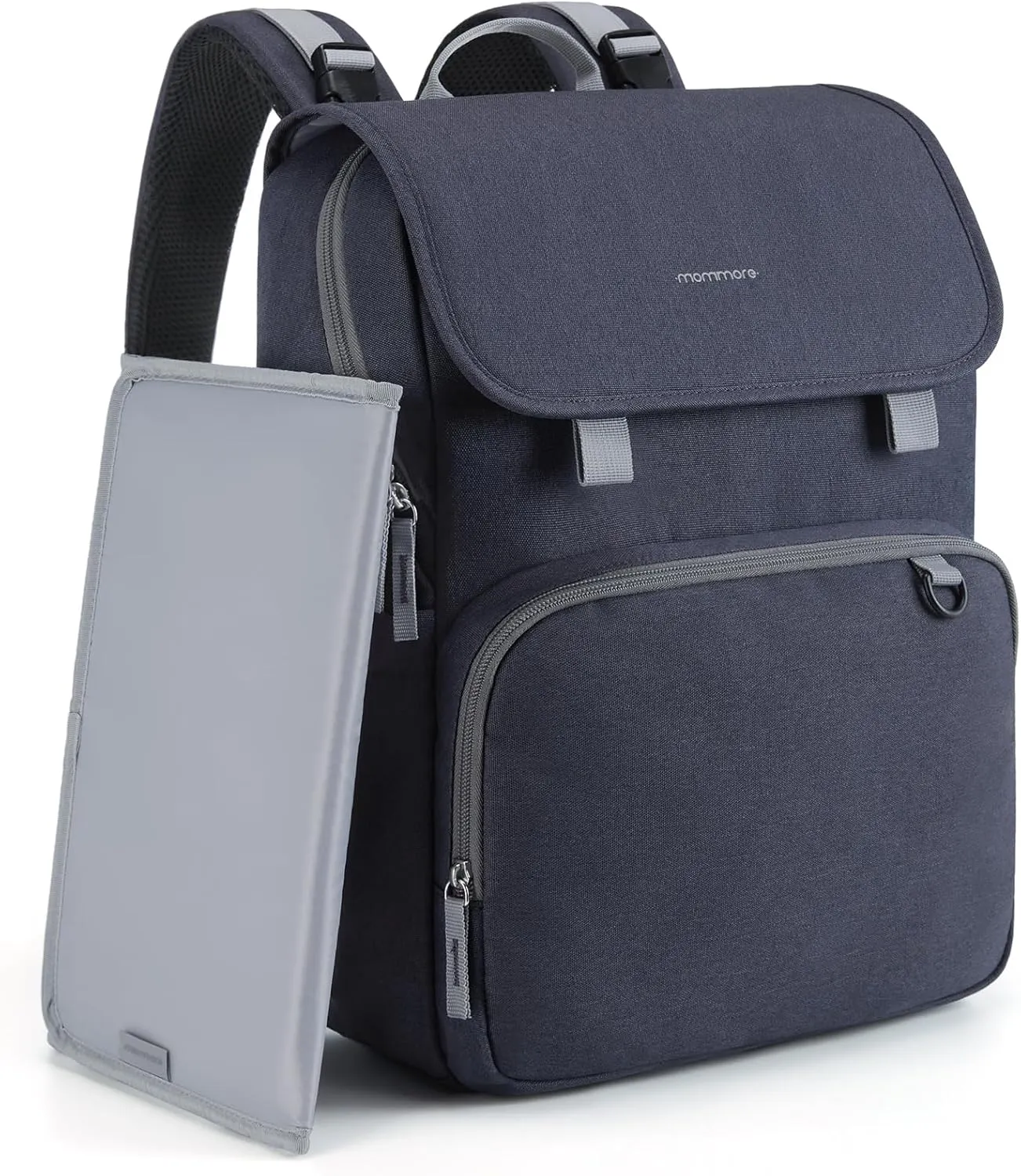 mommore Diaper Bag Backpack Unisex Baby Bag Large Diaper Bag with Changing Pad, Insulated Pockets, Stroller Buckles, Durable Travel Backpack with Luggage Strap