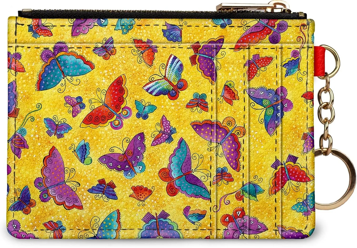 Monarque RFID Keychain Wallet Signature Collection (Laurel Burch Flutterbyes)