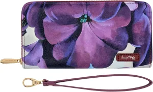 Monarque Wristlet Bifold Wallet Signature Collection (Georgia O'Keeffe Petunia)