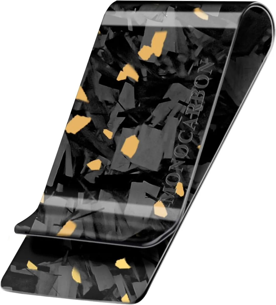 MONOCARBON Carbon-Fiber-Money-Clip-for-Men, Minimalist-Money-Holder for Cash, High Elastic Carbon-Fiber-Wallet, Slim and Durable