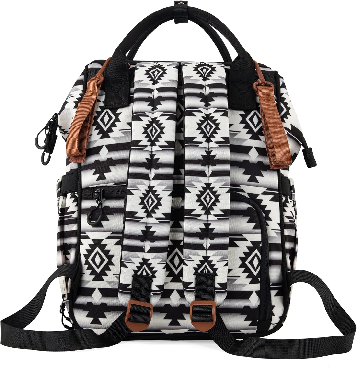 Montana West Wrangler Callie Diaper Bag Backpack with Stroller Straps Multifunction Baby Travel Bag WG2204-9110BK