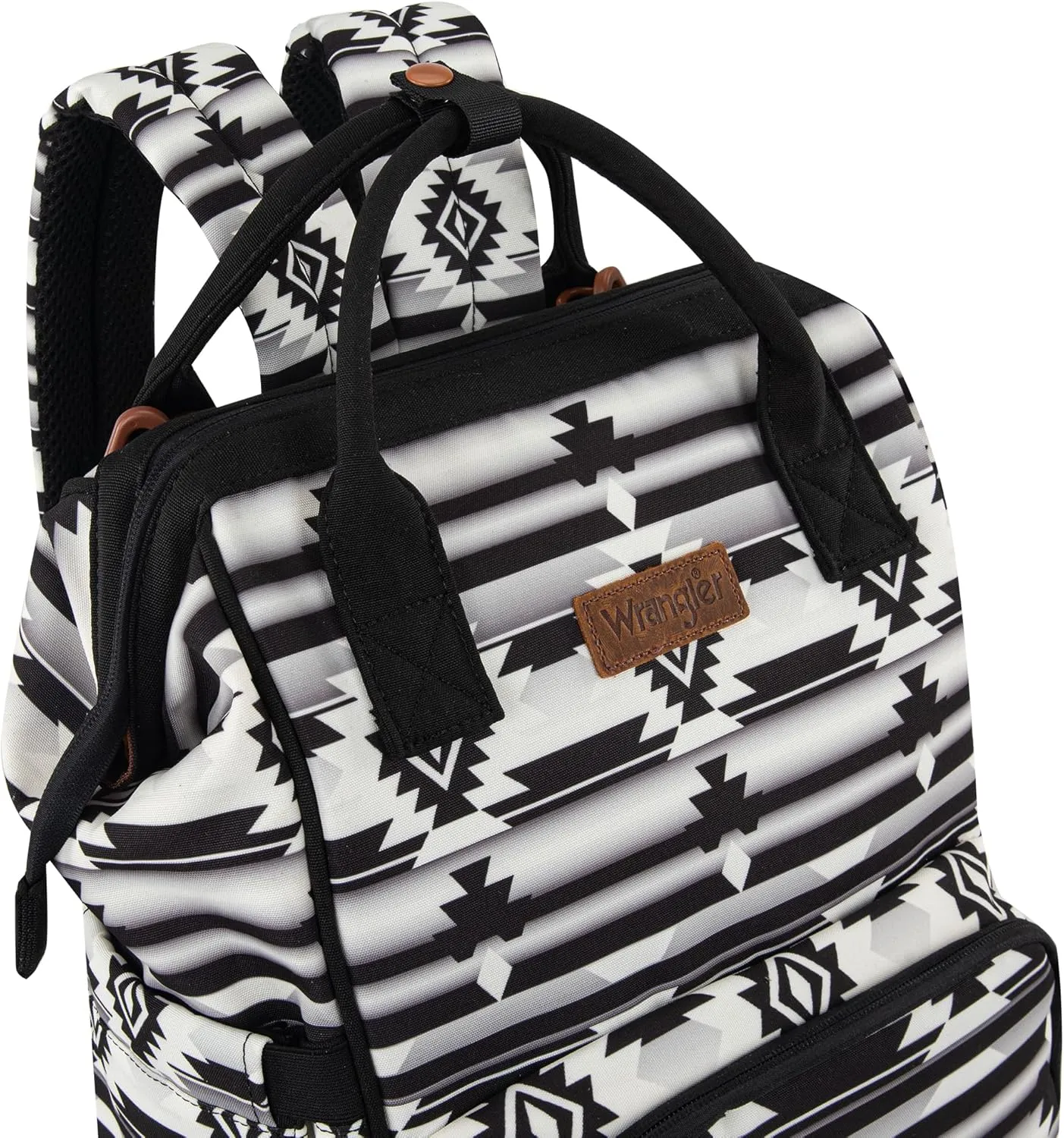 Montana West Wrangler Callie Diaper Bag Backpack with Stroller Straps Multifunction Baby Travel Bag WG2204-9110BK