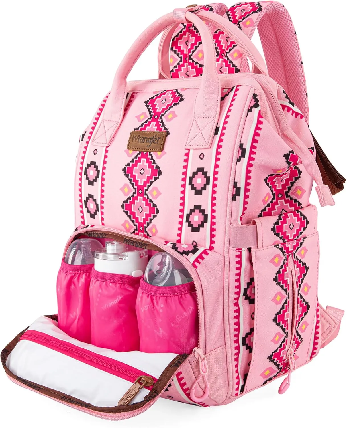 Montana West Wrangler Callie Diaper Bag Backpack with Stroller Straps Multifunction Baby Travel Bag WG2204-9110PK