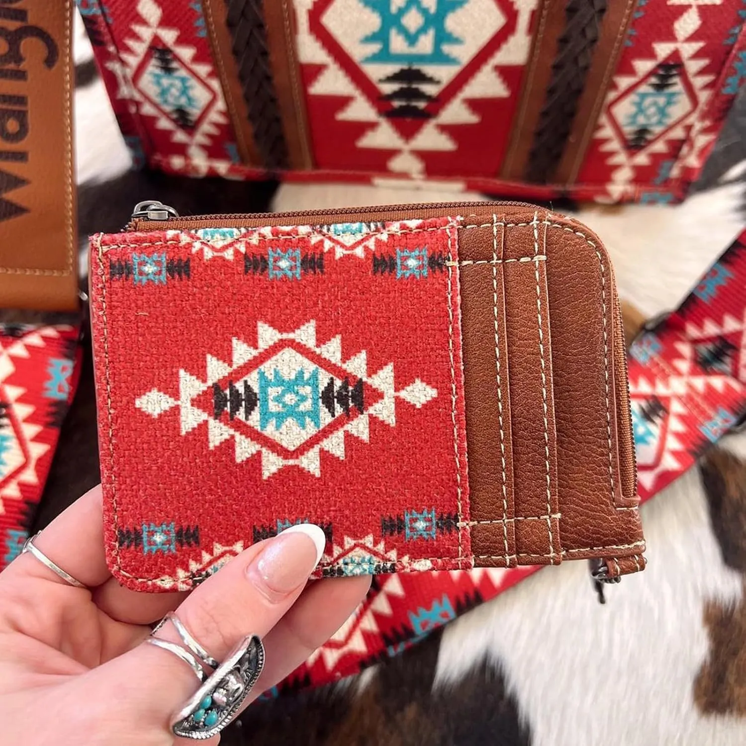 Montana West Wrangler Wallets for Women Boho Aztec Card Holder WG2203-W005BDY