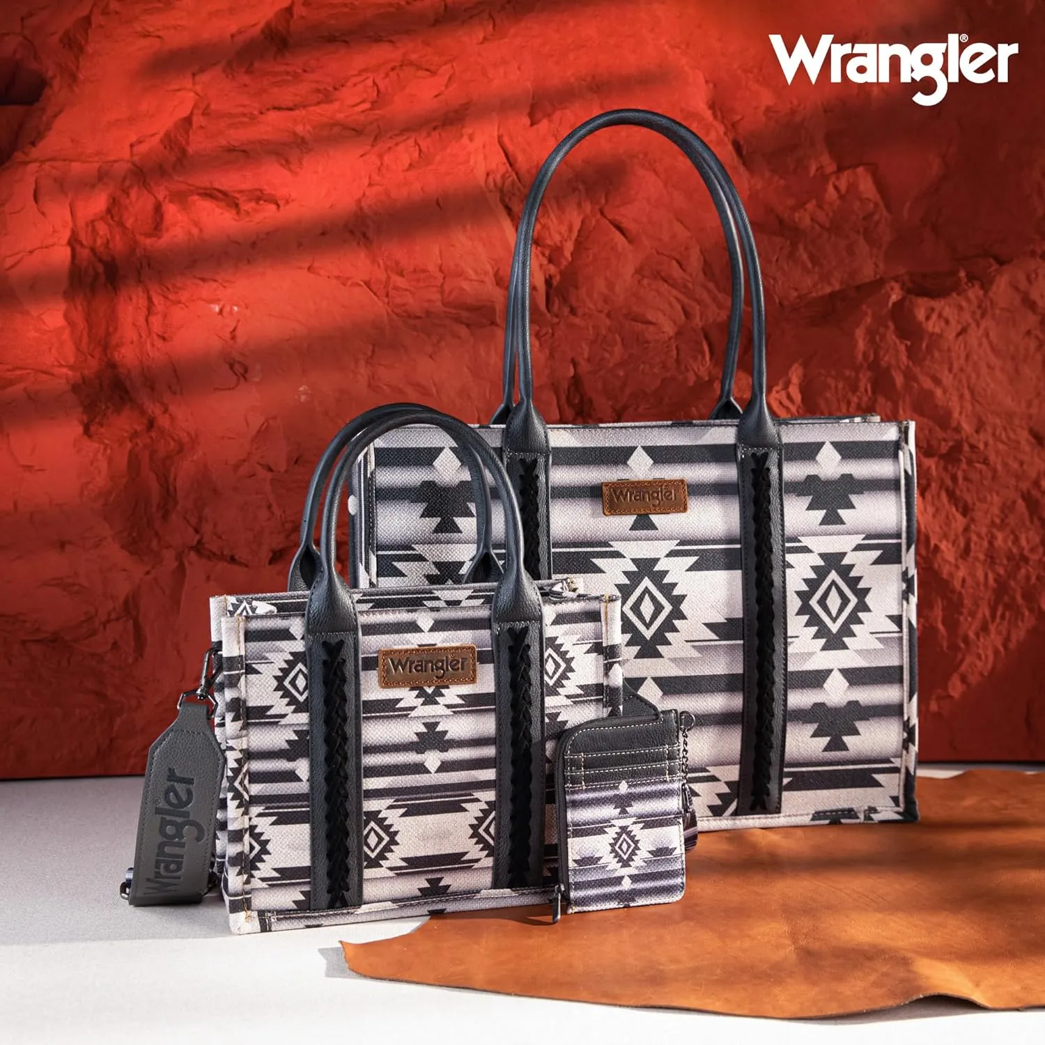 Montana West Wrangler Wallets for Women Boho Aztec Card Holder WG2203A-W005BK