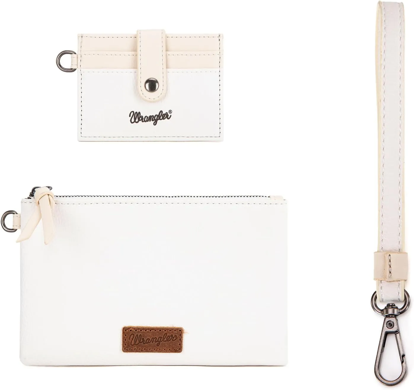 Montana West x Wrangler Keychain Wristlet Wallets for Women Detachable Dual Pouch Wristlet Portable Card Holder for Women