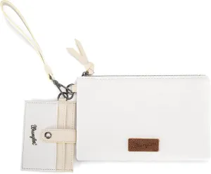 Montana West x Wrangler Keychain Wristlet Wallets for Women Detachable Dual Pouch Wristlet Portable Card Holder for Women