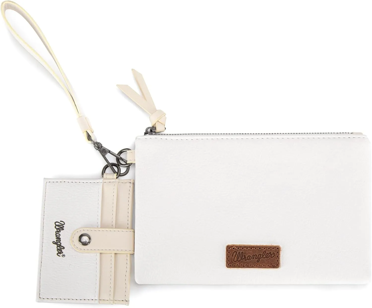 Montana West x Wrangler Keychain Wristlet Wallets for Women Detachable Dual Pouch Wristlet Portable Card Holder for Women