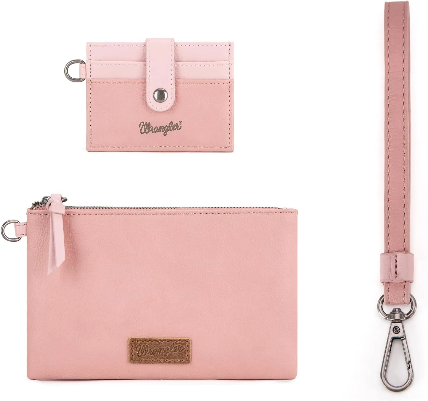 Montana West x Wrangler Keychain Wristlet Wallets for Women Detachable Dual Pouch Wristlet Portable Card Holder for Women