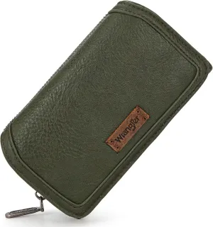 Montana West X Wrangler Wallet Purse for Women Minimalist Wristlet Wallet with RFID Blocking Credit Card Holder AR-WG155-W062GN