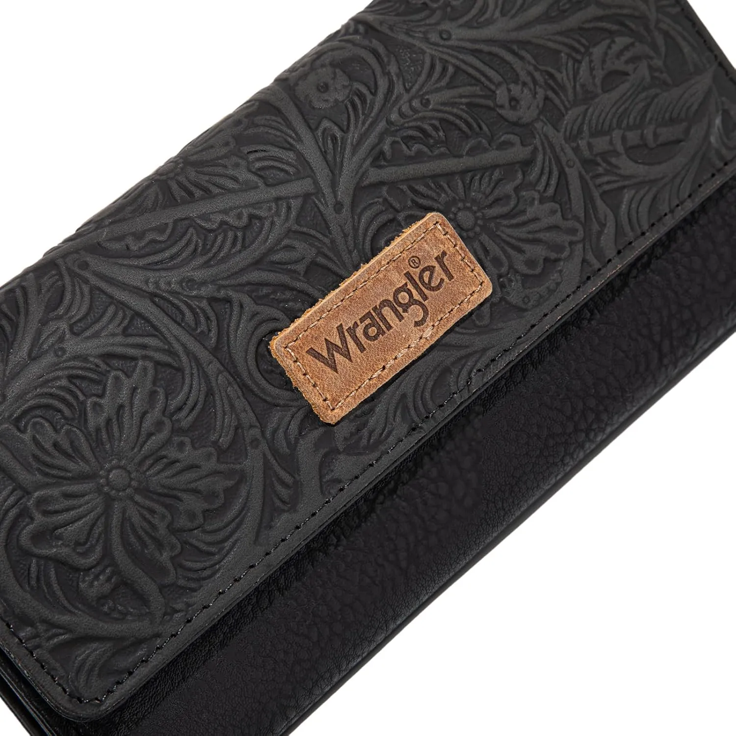 Montana West X Wrangler Western Wallets for Women Trifold Wristlet Wallets Large Capacity Women Clutch Wallet with Coin Purse