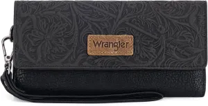 Montana West X Wrangler Western Wallets for Women Trifold Wristlet Wallets Large Capacity Women Clutch Wallet with Coin Purse