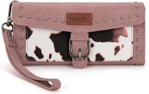 Montana West X Wrangler Womens Wallet Western Wristlet for Women Large Rfid Wallet With Detachable Credit Card Holder