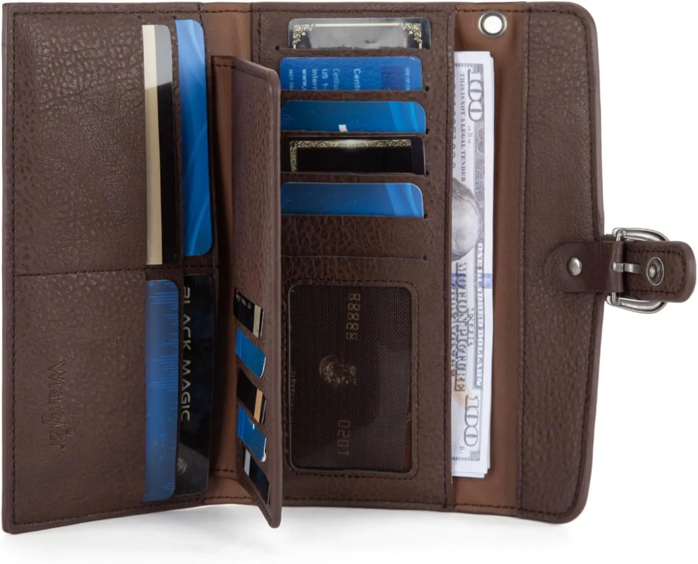 Montana West X Wrangler Womens Wallet Western Wristlet for Women Large Rfid Wallet With Detachable Credit Card Holder