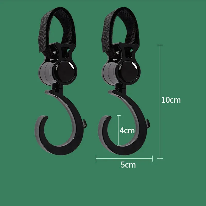 Mook: Sleek, All-Black Stroller Hook for Modern Parents