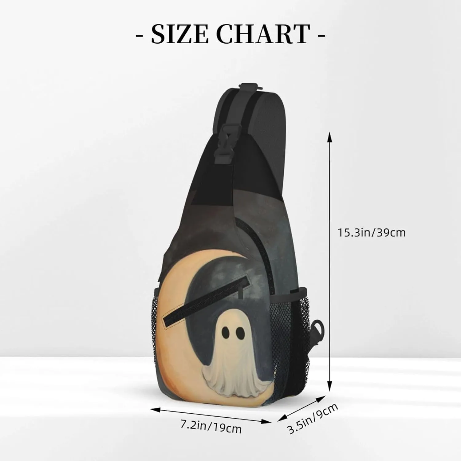 Moon Halloween Sling Bag For Men Crossbody Backpack,Women Shoulder Bag For Travel Sport
