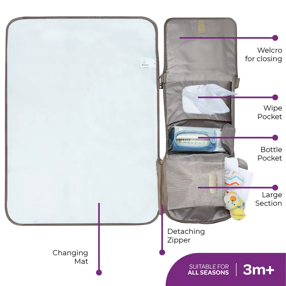 Moon - Portable Diaper Changing Station -Waterproof  - Beige