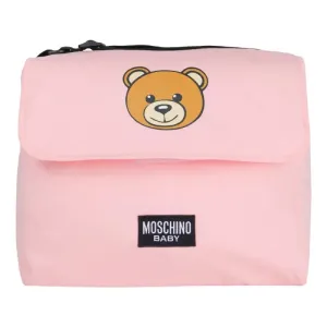 Moschino Pink Teddy Bear Motif Diaper Bag