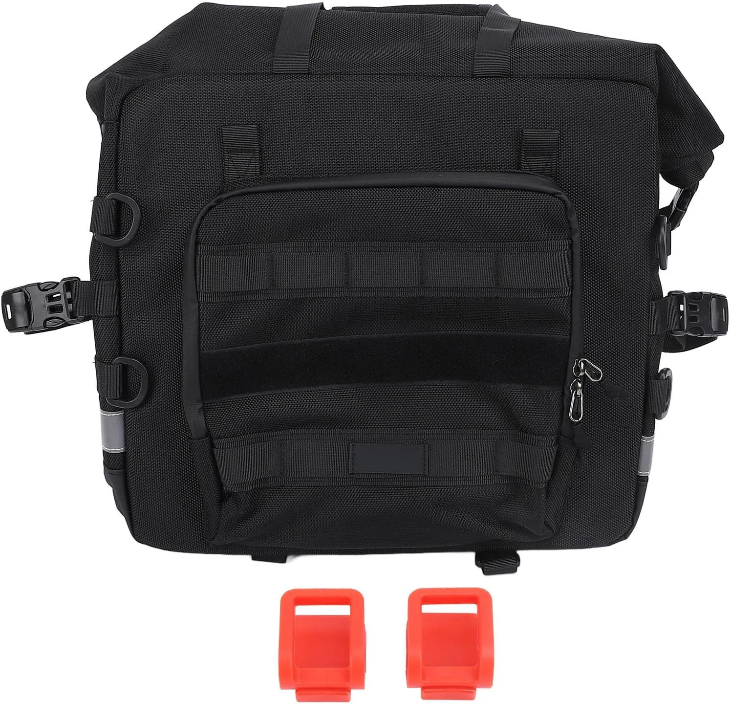 Motorcycle Side Saddle Bag Water 25L Quick Release Reflective Strip Travel Messenger Handbag