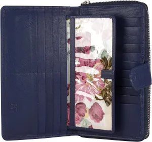 Mou Meraki Big Fat RFID Blocking Leather Organizer Checkbook Wallets For Women - Clutch