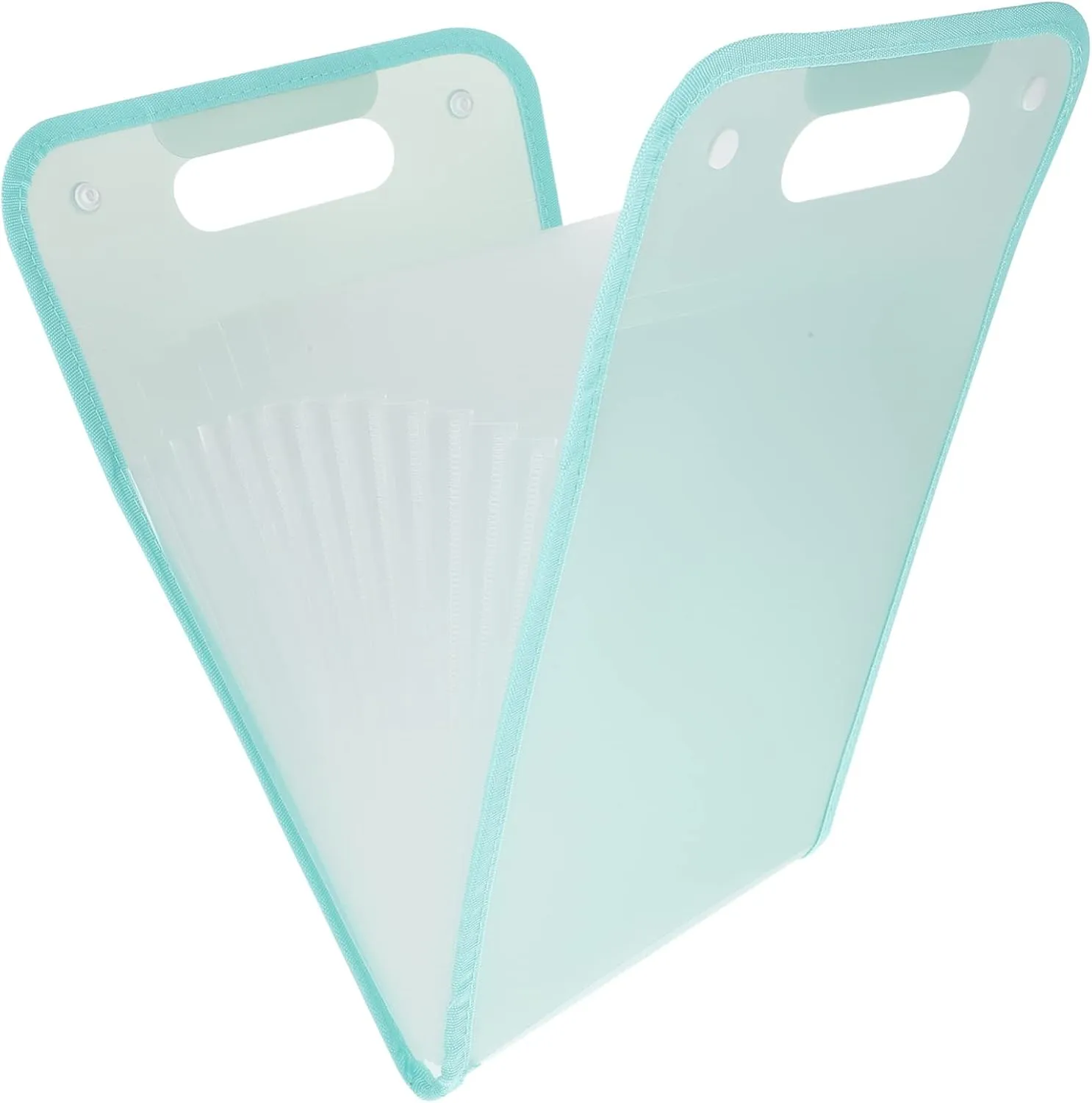 Multi-Pocket Folder Data File Box Portable File Bag Stylish Document Folder Index Stickers