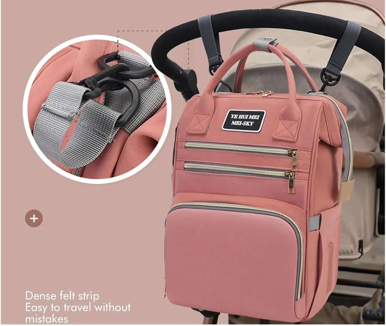 Multi Purpose Mother And Baby Bag, Fashionable Mother Bag, Women's Backpack, Casual Diaper Backpack(Black)