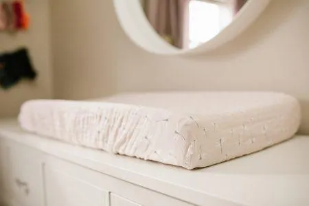 Muslin Change Pad Cover | Soft & Stylish Nursery Essential