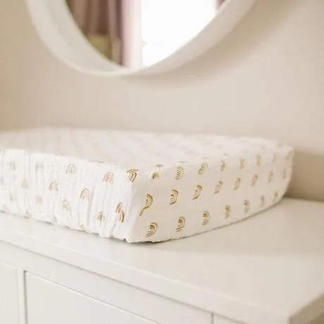 Muslin Change Pad Cover | Soft & Stylish Nursery Essential