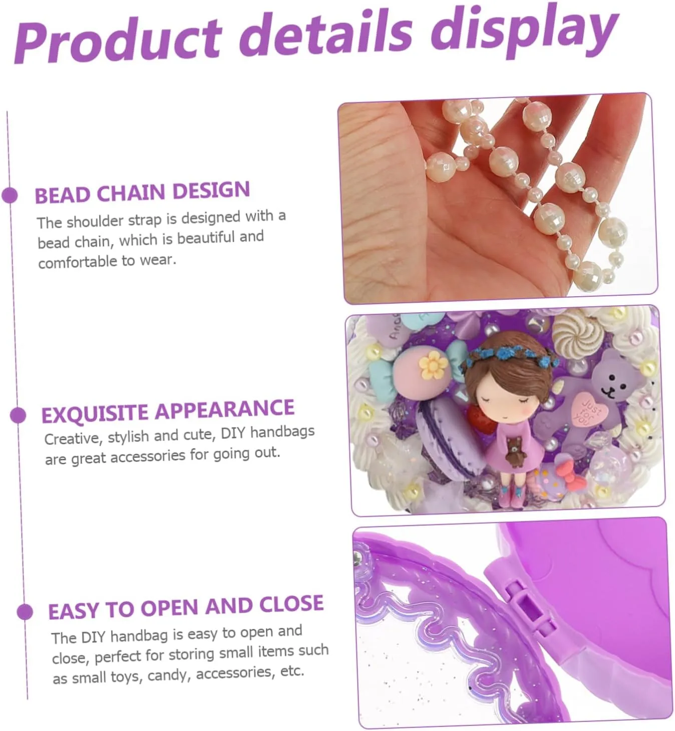 NAMOARLY DIY Shoulder Bag Material Kit Surprise Toys for Girls Boys and Girls Cross-Body Bag Making Supplies