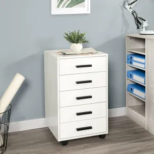 Naomi Home Parker 5 Drawer Office File Cabinet White