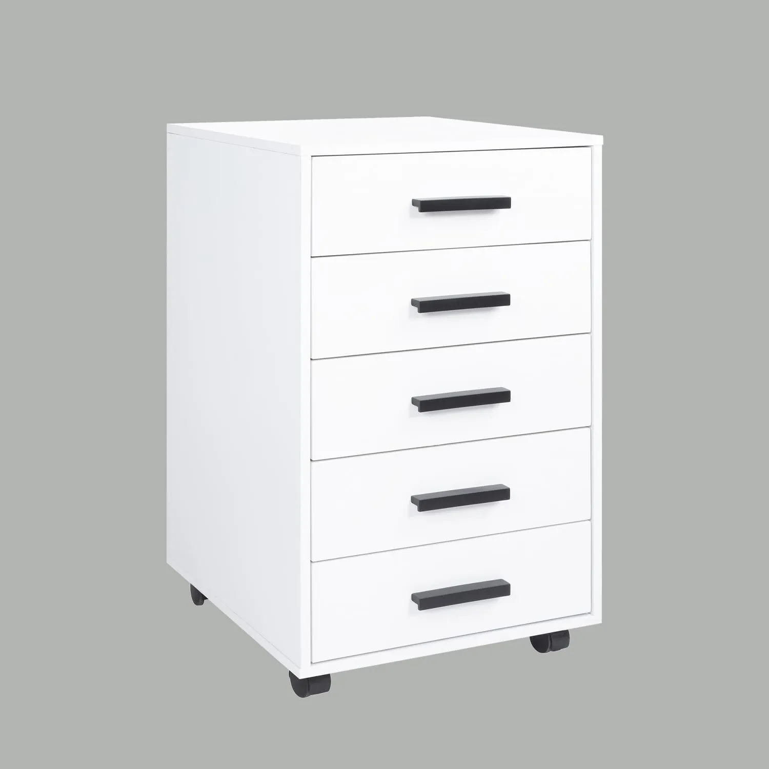 Naomi Home Parker 5 Drawer Office File Cabinet White