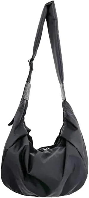 Natalie 18 x 8 Inch Nylon Womens Adjustable Strap Hobo Shoulder Purse Bag