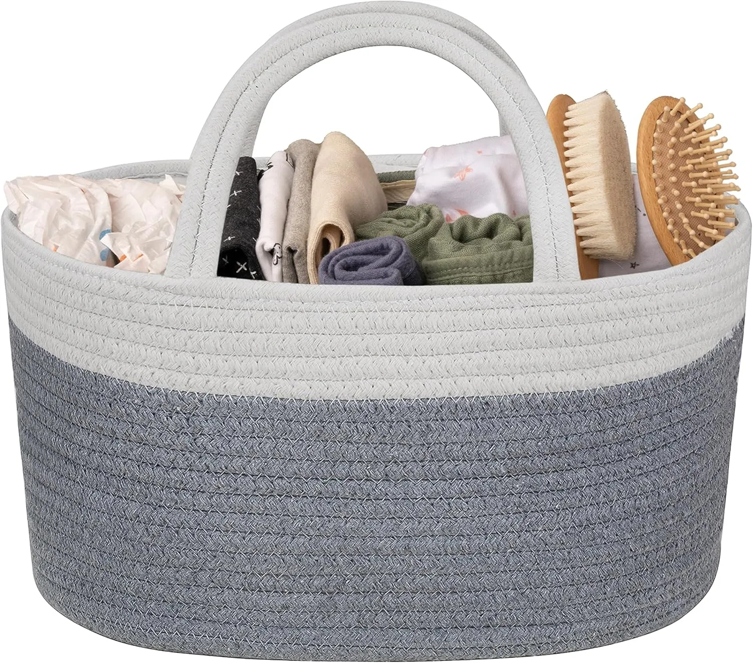 Natemia Premium Baby Diaper Caddy Organizer - Baby Gift Basket for Shower, Portable Diaper Organizer for Changing Table, Newborn Essentials, Nursery Basket