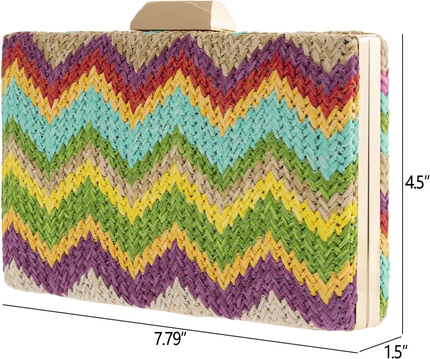 Natural Straw Box Clutch