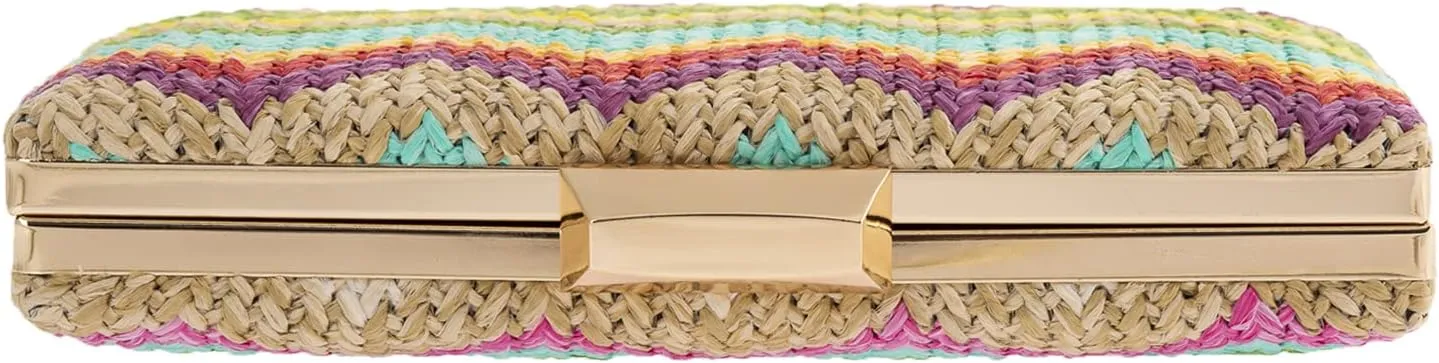Natural Straw Box Clutch