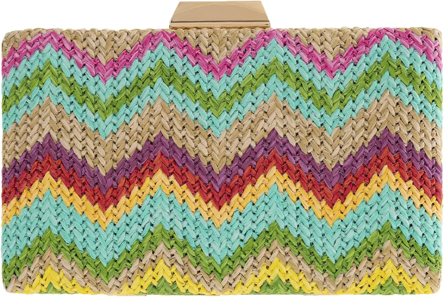 Natural Straw Box Clutch