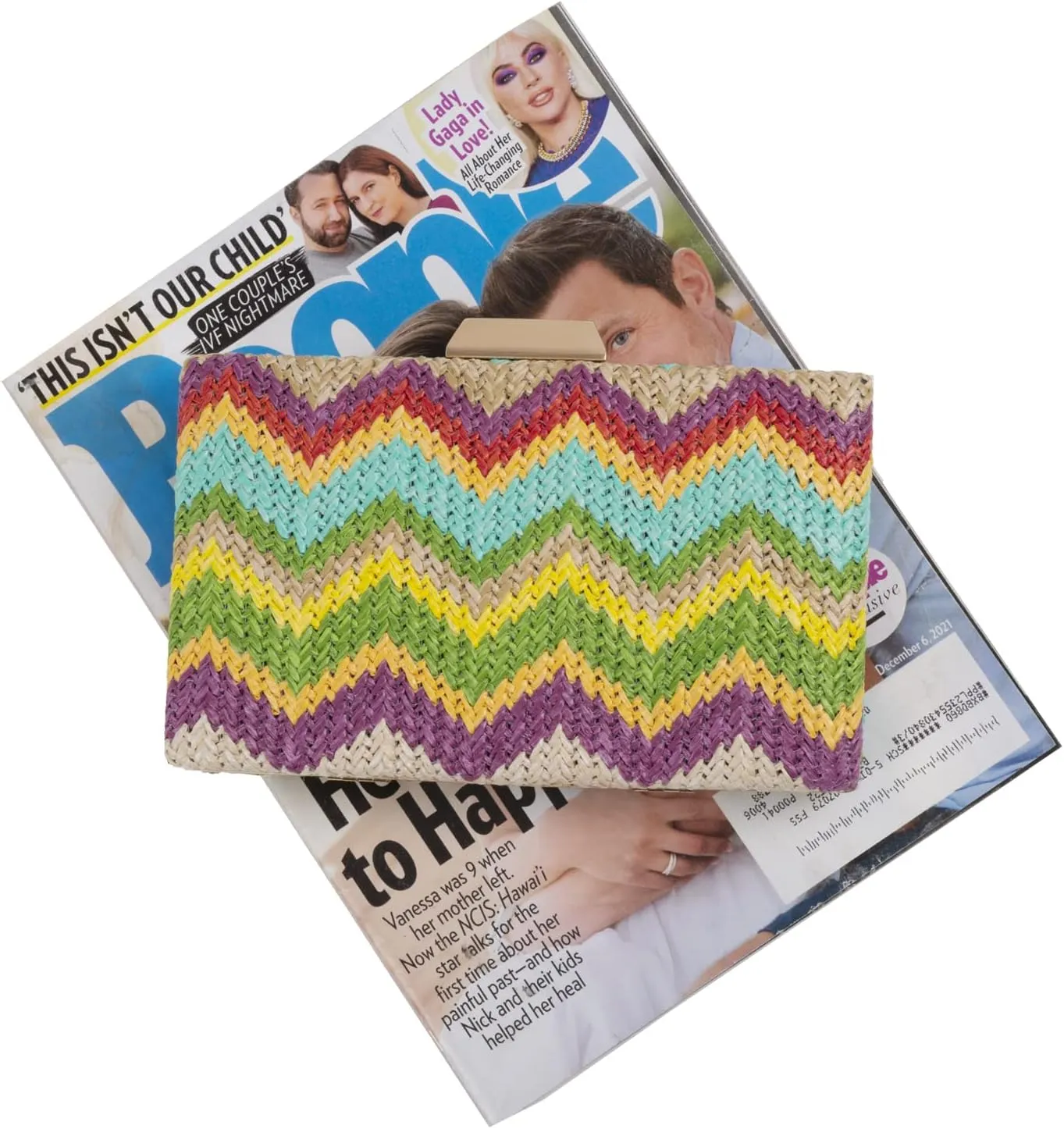 Natural Straw Box Clutch