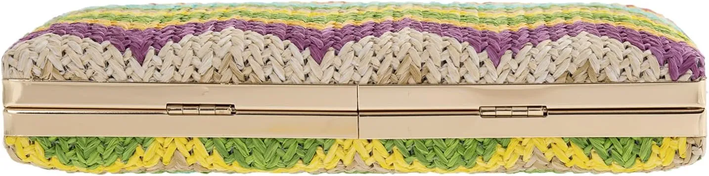 Natural Straw Box Clutch