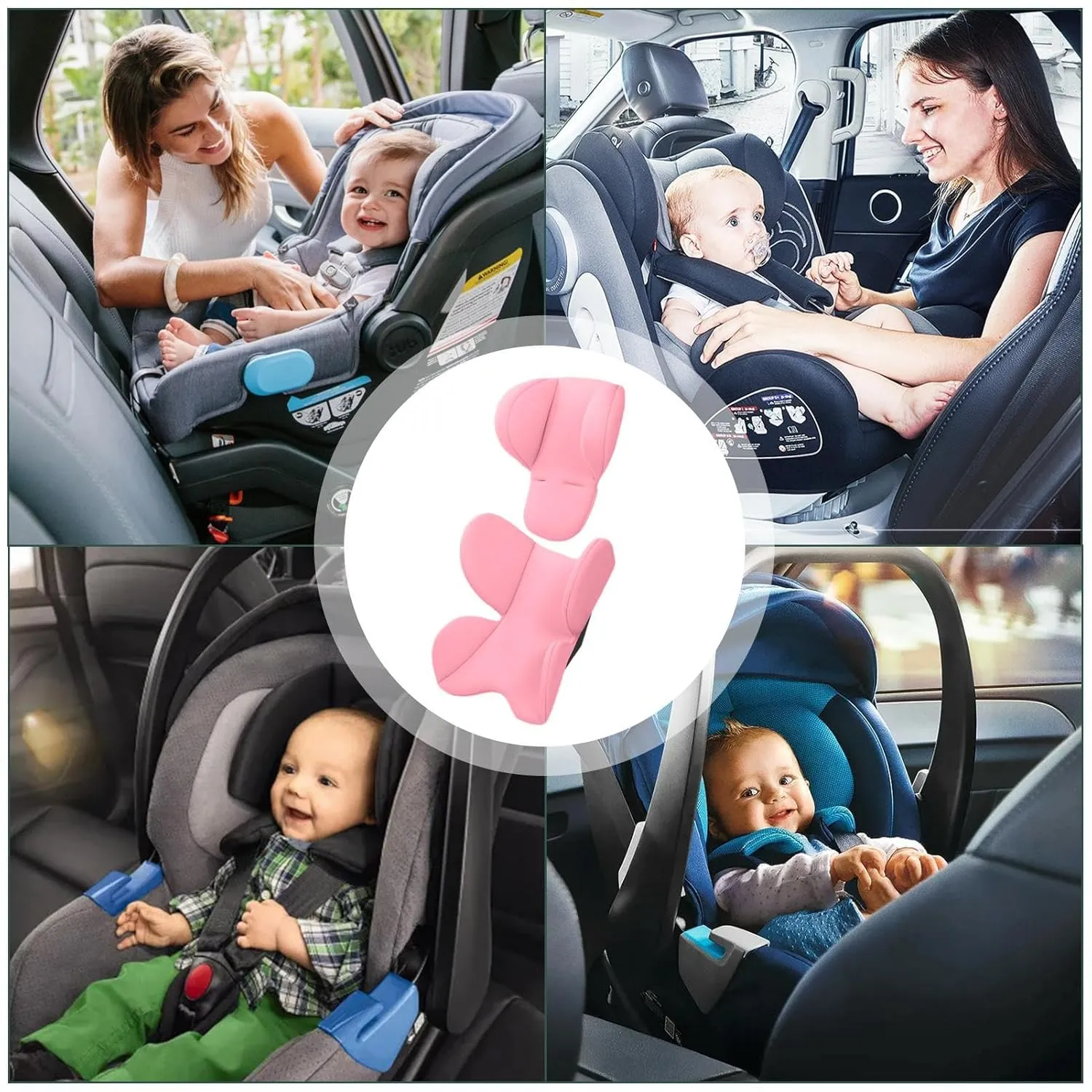 New Born Car Seat Cushion Insert,Baby Cushions for New Born,Stroller Cushion Breathable Car Seat Insert for Baby New Born Infant Carseats Pushchair Pram Carrier Lounger