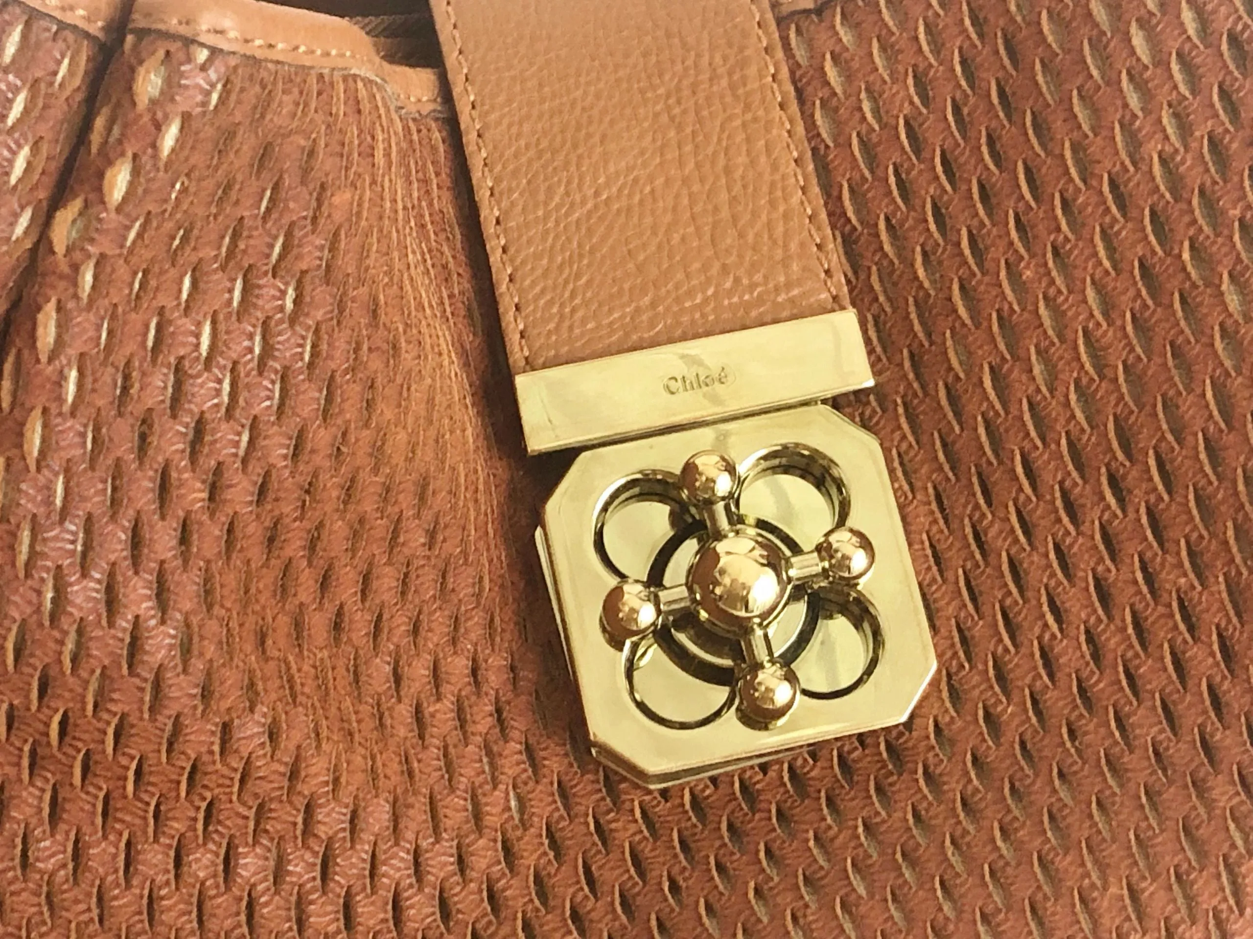 NEW Chloe Elsie Perforated Hobo Bag