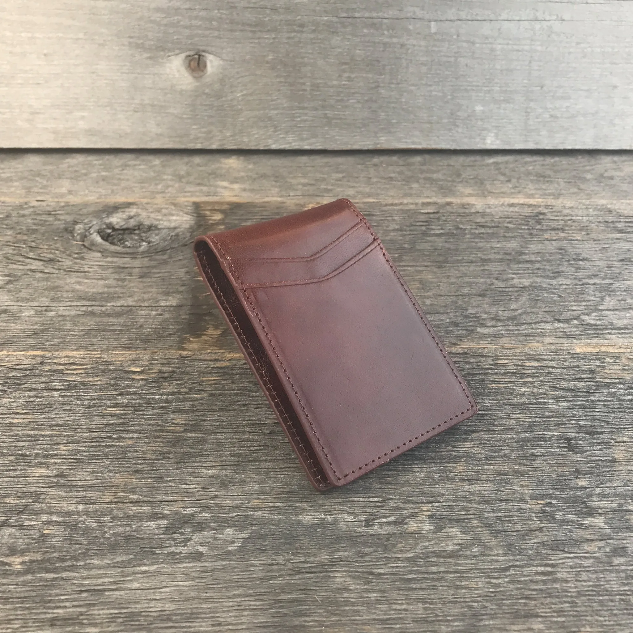 New York Money Clip Wallet - Expresso Brown | Metro Series