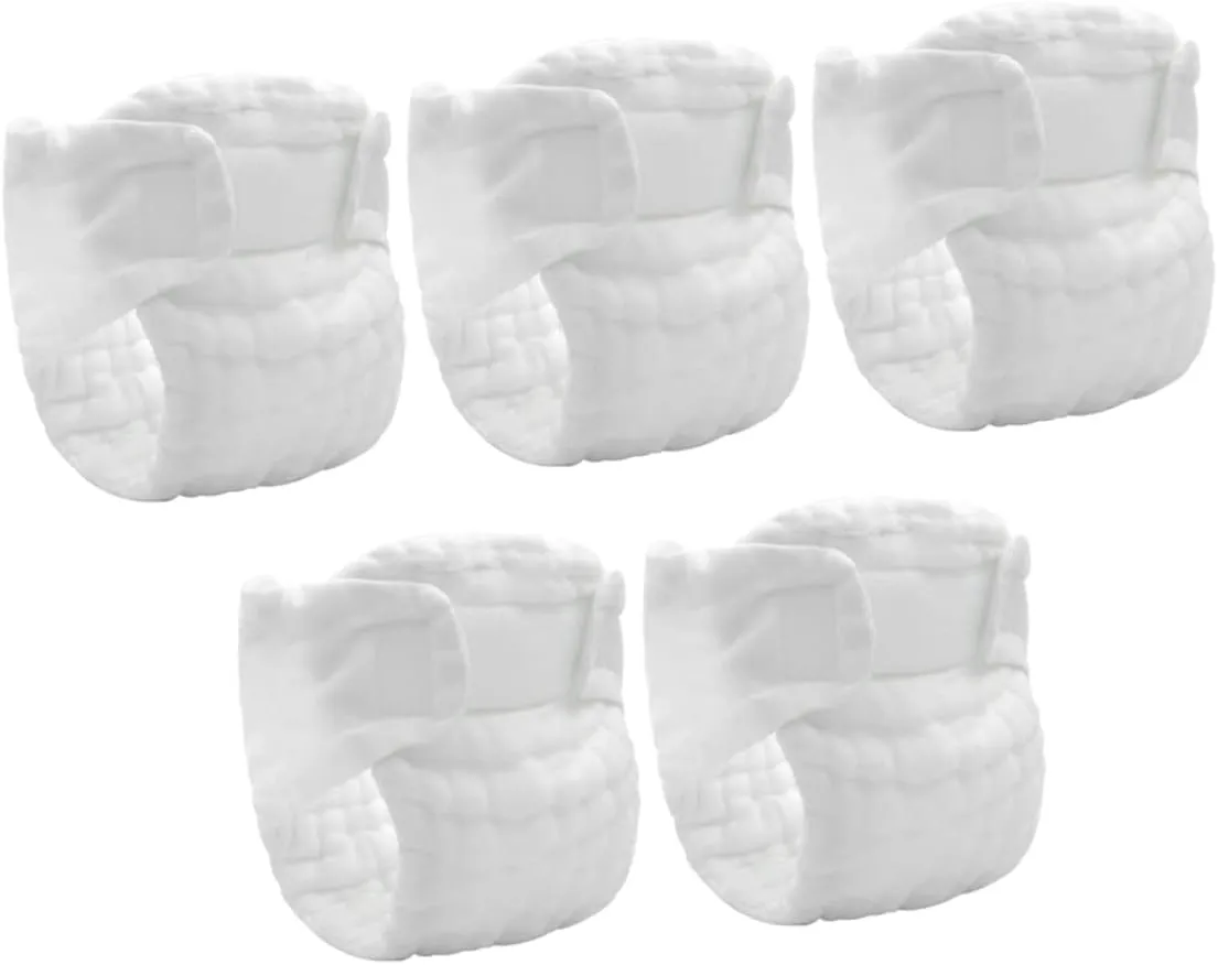Newborn Baby Diaper Pants 5pcs Newborn Cloth Diapers Washable Leak-Proof Soft Material for Nighttime