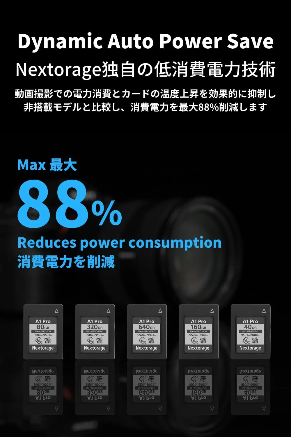 Nextorage Japan CFexpress Type A Card NX-A1PRO 160GB VPG 400 Urtla Fast Read 950MB/s Write 950MB/s