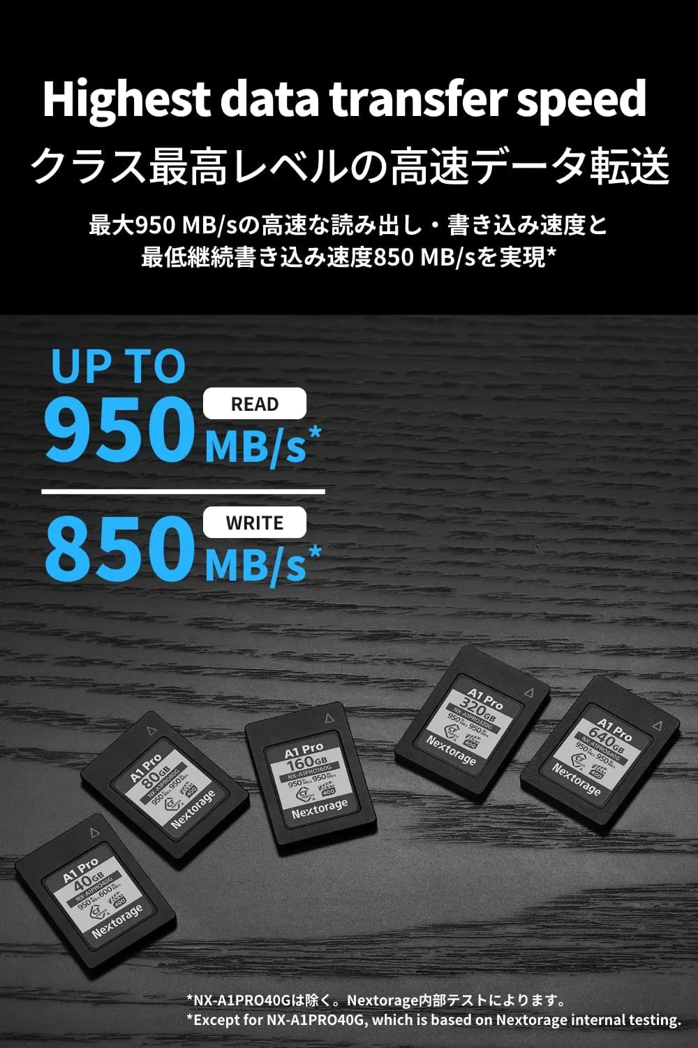 Nextorage Japan CFexpress Type A Card NX-A1PRO 160GB VPG 400 Urtla Fast Read 950MB/s Write 950MB/s