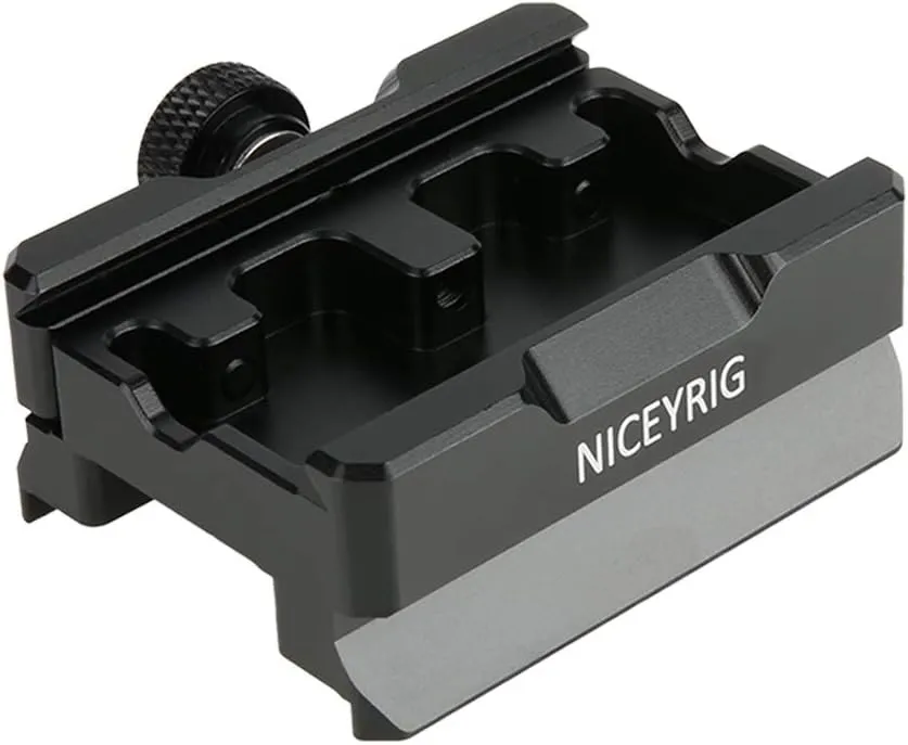 NICEYRIG Quick Release Clamp for ARCA Swiss Standard, with Bottom Plate for Manfrotto 577/501/504/701, Gimbal Tripod Switch Adapter for RS2/RSC2/Ronin S, Zhiyun Crane 2S/Weebill Lab - 394