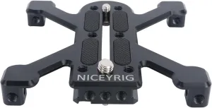 NICEYRIG Quick Release Plate for Arca-Swiss Standard, Tripod/Ground Shooting Switch Plate with Four-feet Stand Support for Heavy Camera, Camcorder - 520
